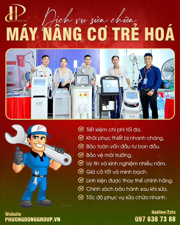 Dịch vụ sửa chữa máy nâng cơ và trẻ hoá giá tốt và uy tín với Phương Đông Service