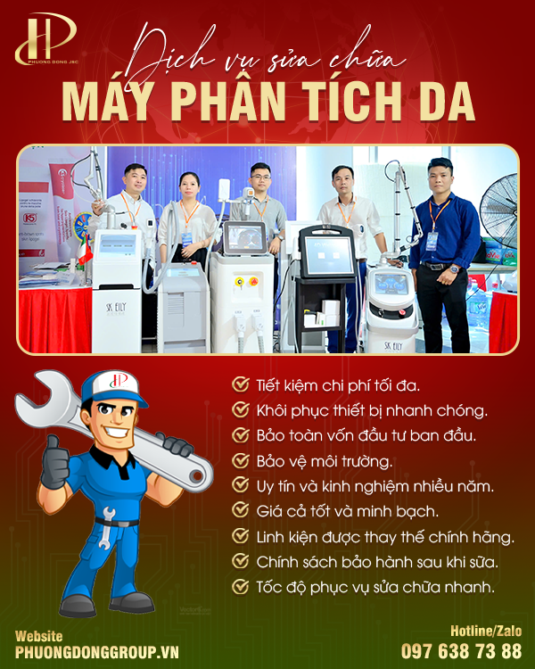 Dịch vụ sửa chữa máy phân tích da giá tốt và uy tín với Phương Đông Service
