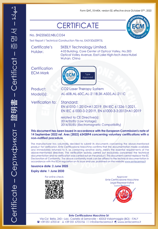 Chứng nhận thiết bị thẩm mỹ Phương Đông