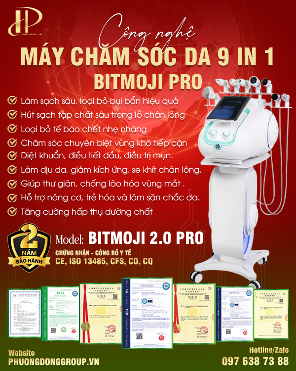 Máy chăm sóc da chuyên sâu 9 trong 1 Bitmoji pro