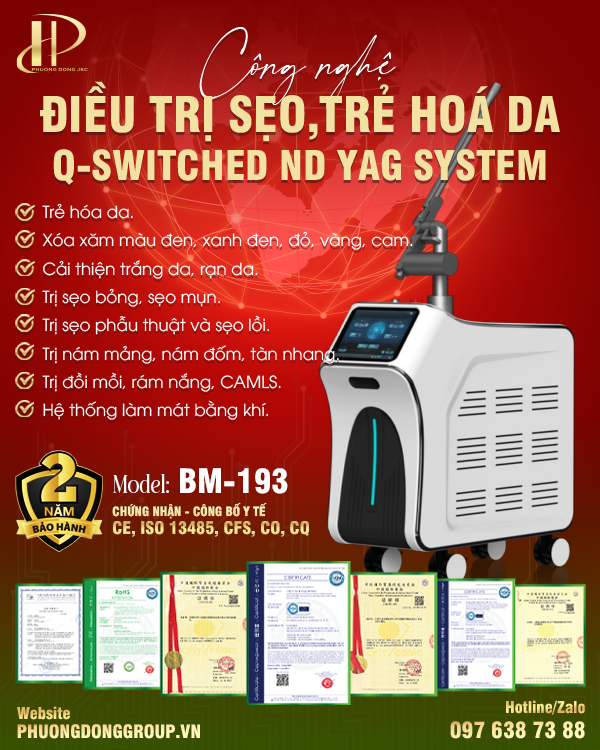 Máy điều trị Sẹo và trẻ hoá da Q-SWITCHED ND YAG SYSTEM BM-193