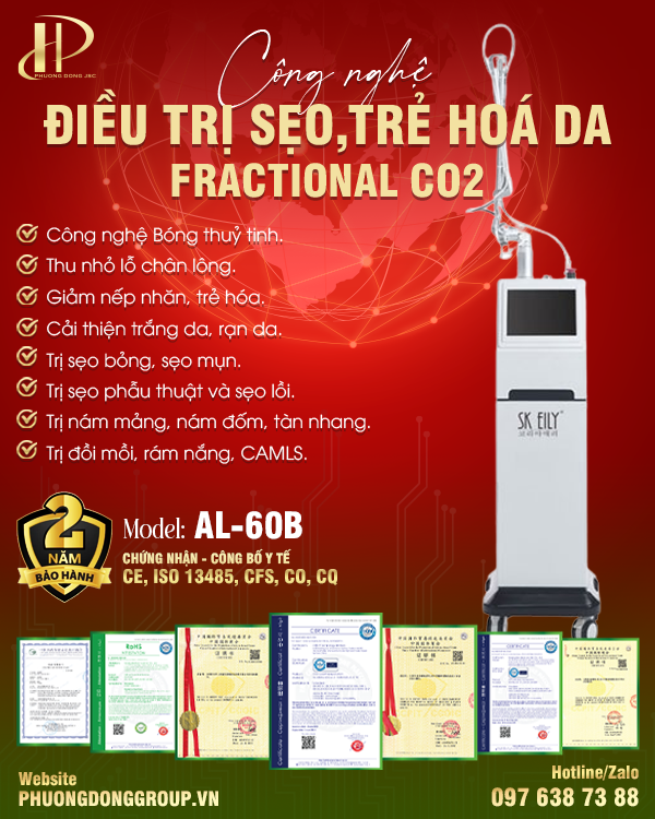 Máy điều trị sẹo,trẻ hoá da FRACTIONAL CO2 AL-60B SK-EILY