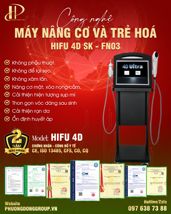 Máy nâng cơ trẻ hoá Hifu 4D SK-FN03 chính hãng SK EILY