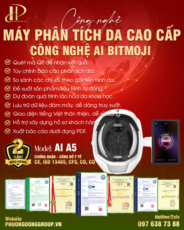 Máy phân tích da công nghệ AI Bitmoji A5