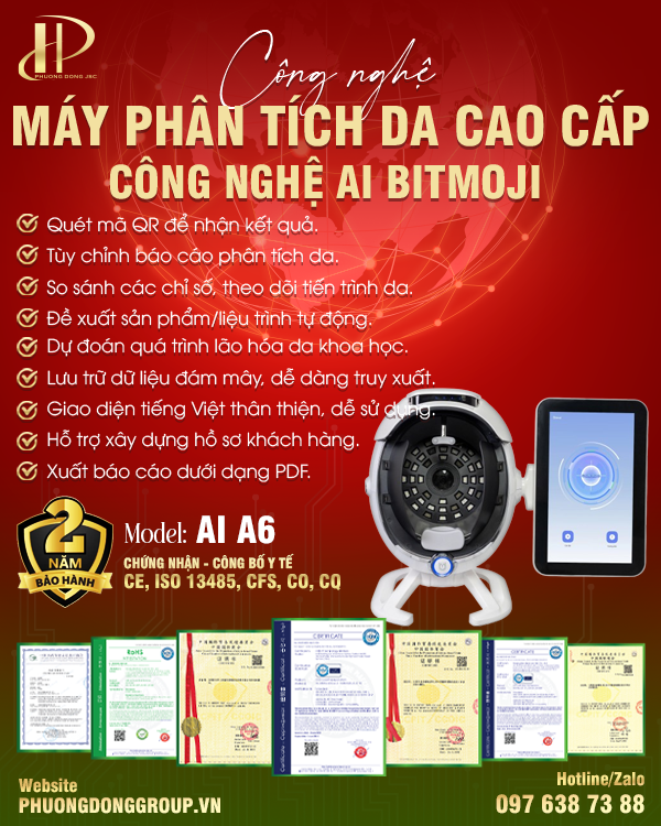 Máy phân tích da công nghệ AI Bitmoji A6