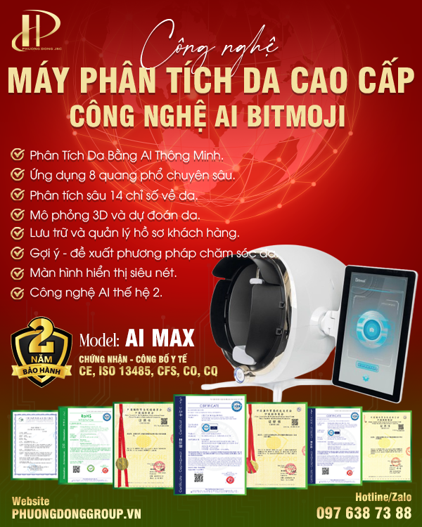 Máy phân tích da công nghệ AI Bitmoji Max