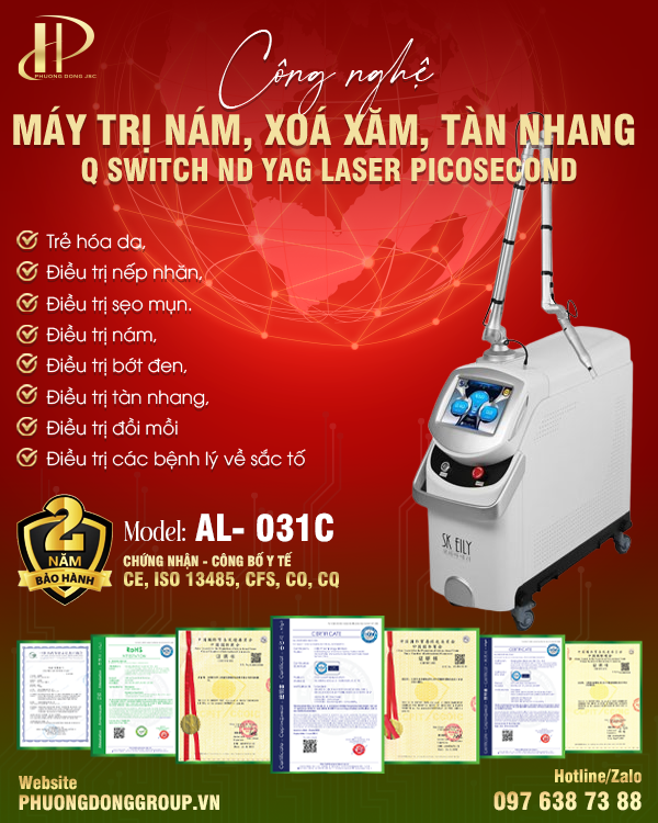 Máy trị nám tàn nhang Q SWITCH ND YAG LASER AL-031C