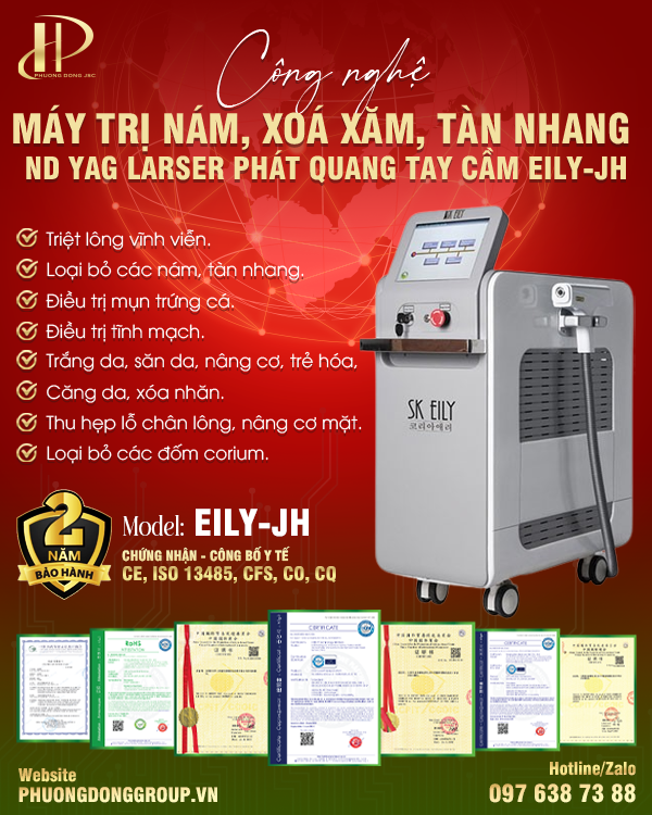 Máy trị nám tàn nhang ND YAG Laser phát quang tay cầm EILY-JH
