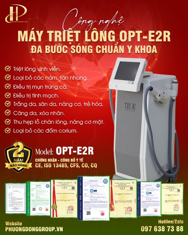 Máy triệt lông công nghệ OPT-E2R chính hãng SK EILY