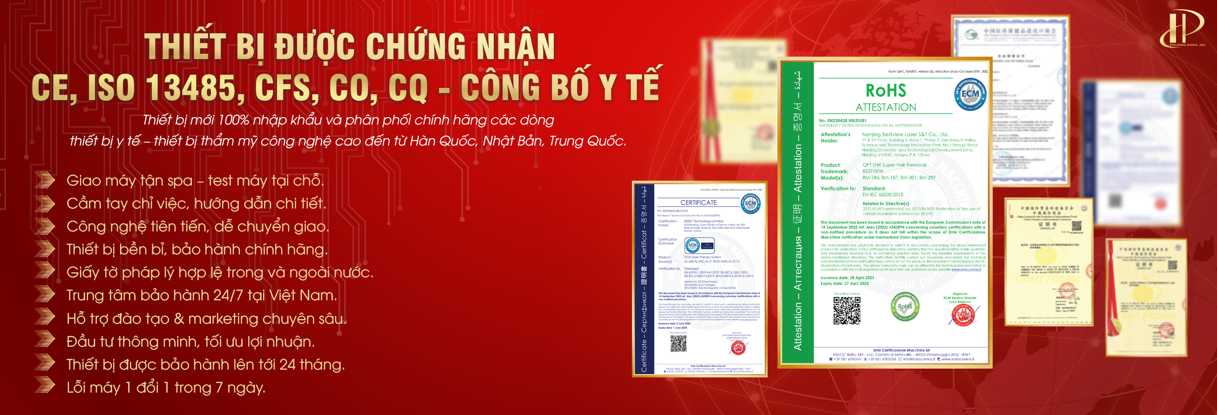 Thiết bị đầy đủ giấy tờ và giấy công bố của y tế 